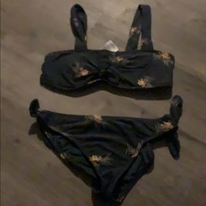 Greenish flower bathing suit